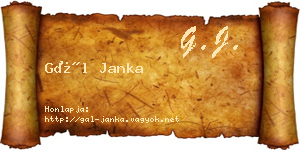 Gál Janka névjegykártya