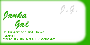 janka gal business card