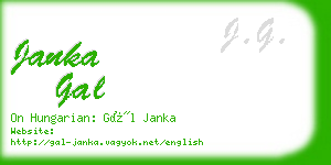 janka gal business card